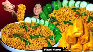 Kenyang MaksimalMUKBANG INDOMIE GORENG dan RISOL MAYO JUMBO [upl. by Attenwahs]