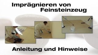 Feinsteinzeug imprägnieren  Anleitung [upl. by Reinwald]