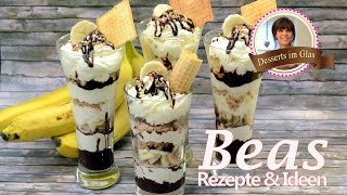 Bananensplit Dessert  Banana Split Art [upl. by Otrebireh]