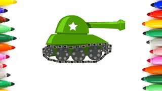 How to draw a tank easyhow to draw a tank 3dhow to draw a tank hard😍🤩 [upl. by Bessy970]