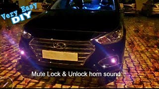 Mute Lock amp Unlock horn sound in car  Hyundai  Do it yourself  Vid ARN [upl. by Middlesworth]