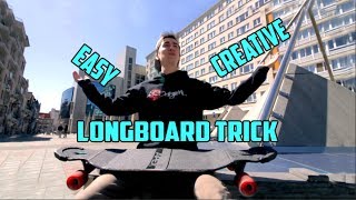 CREATIVE BEGINNER LONGBOARD TRICK  NOLLIE NO COMPLY IMPOSSIBLE [upl. by Ploch605]