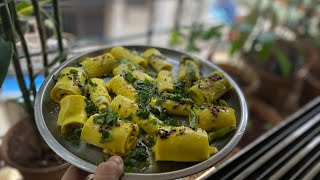 Khandvi recipe  How to make gujrati khandvi in pressure cooker  गुजराती खांडवि [upl. by Scotty]