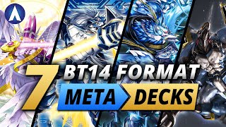 TOP 7 META DECKS BT14 Format  Digimon Card Game amp TCG [upl. by Cigam]