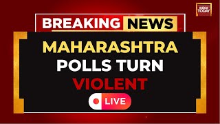 Maharashtra Poll Violence LIVE – ExMinister Anil Deshmukh VBA Neta Attacked  India Today LIVE [upl. by Shushan]