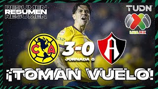 HIGHLIGHTS  América 30 Atlas  Liga Mx AP2024  J8  TUDN [upl. by Azyl]