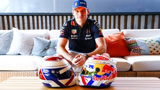 Max Verstappen reveals his Dutch GP 2022 helmet a tribute to his father Jos [upl. by Zat]