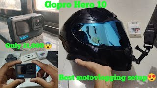 Go Pro Hero 10 only 21000 me le liya 😨 Best motovlogging setup for rider 😍 [upl. by Eppie338]