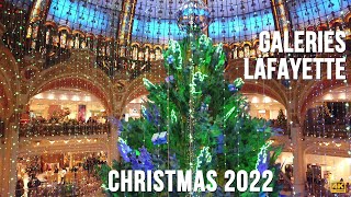 🇫🇷 Paris Christmas Galeries Lafayette Haussmann Paris [upl. by Abrahams600]