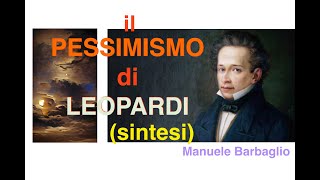 Il pessimismo di Leopardi SINTESI [upl. by Ayouqes]