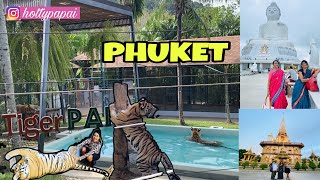 Phuket sightseeing must visits in half day Tour  Tiger Park Big Buddha Bee Garden Chalong Temple [upl. by Reisch]