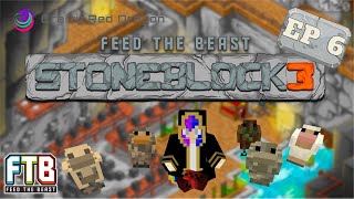 Chickens Part 1 Stoneblock 3 Bedrock Edition Ep 6 [upl. by Akehsat]