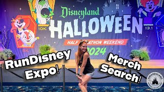 Disneyland RunDisney Health Expo Halloween Marathon Weekend Run Merch  Day One  Plus Fun [upl. by Pogah]