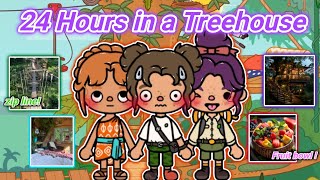 24 Hrs in a Treehouse Challenge  Toca boca Roleplay [upl. by Isador]