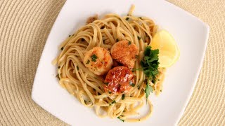 Scallop Scampi over Linguine Recipe  Laura Vitale  Laura in the Kitchen Episode 534 [upl. by Dun]