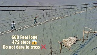 Crossing the Most Dangerous Bridge in the world😱 Hussaini Bridge  Never Again  Srk Vlogz [upl. by Adniled]