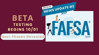 FAFSA 2025 26 Beta Testing Update fafsa financialaid departmentofeducation [upl. by Gill]