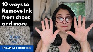 How to remove ink from shoes sneakers clothing Great for resellers thrifers flippers pickers [upl. by Bixler]