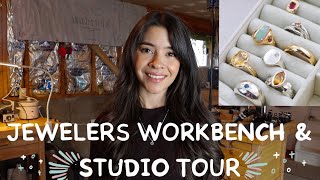 Jewelers Studio amp Workbench Tour  At Home Jewelry Studio Set Up [upl. by Saloma881]