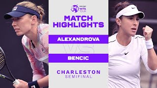 Ekaterina Alexandrova vs Belinda Bencic  2022 Charleston Semifinal  WTA Match Highlights [upl. by Akihsar]