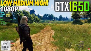 The Witcher 3 Wild Hunt GTX 1650  1080p Low Medium High [upl. by Narak]