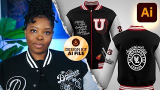 How to Design a Varsity Jacket in Adobe Illustrator [upl. by Myrtie]