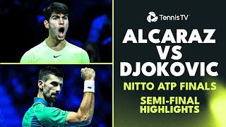 Novak Djokovic vs Carlos Alcaraz Match Highlights  Nitto ATP Finals 2023 [upl. by Nairoc]