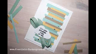 Restekarte  Streifenkärten  Farbenfrohe Freude  Tutorial  Stampin´Up [upl. by Acisej]