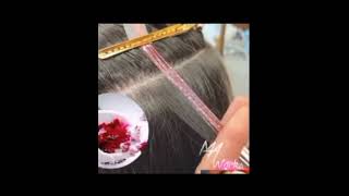 How to put hair tinsel glitter hair hair extensions [upl. by Duvall]