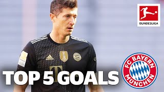 Robert Lewandowski  Top 5 Goals All Time • FC Bayern München [upl. by Annahsirhc169]