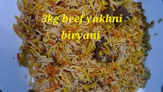 3kg beef yakhni biryanidawat special recipe 😋 food gharkakhanna [upl. by Enitsrik194]