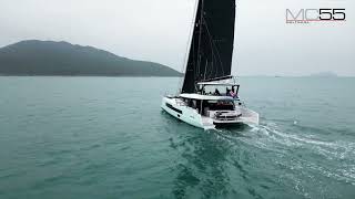 McConaghy MC55 Sail Catamaran  Stunning Live Shots Exterior Walkthrough and Interior Preview [upl. by Baiss]