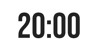 20 MINUTE TIMER  COUNTDOWN TIMER MINIMAL [upl. by Acnairb]