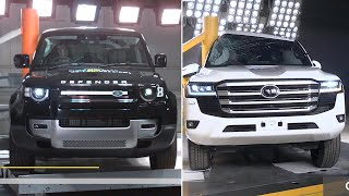 2022 Toyota Land Cruiser VS Land Rover Defender – Crash Tests [upl. by Mayda]