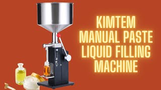 KIMTEM Manual Paste Liquid Filling Machine 550ml Bottle Filler Adjustable Bottle Filling Machine [upl. by Ailecec91]