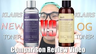 KLAIRS New Toner vs Original Toner Comparison Review [upl. by Irwinn]