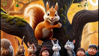 The Brave Little Squirrel  English Story for Kids  Shahab Toons [upl. by Lemuela908]