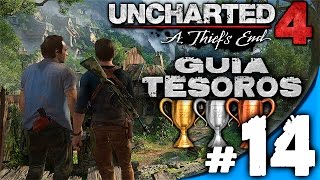 GUIA UNCHARTED 4 CAPITULO 14  CONMIGO EN EL PARAISO TODOS LOS COLECCIONABLES  TROFEOS ESPAÑOL [upl. by Dnilasor]