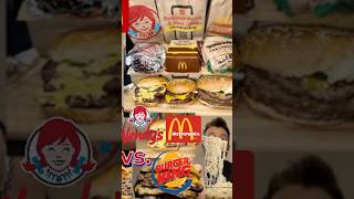 burgerking mcdonalds wendys asmr mukbang eatingsounds burger Double Quarter Pounder Whopper [upl. by Ainak138]