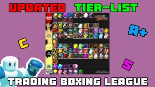 UPDATED TIERLIST GLOVES BOXING LEAGUE ROBLOX [upl. by Tnarg945]