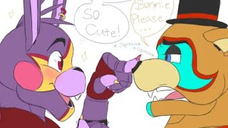 Fronnie Nose Boops Freddy x Bonnie  FNAF Security Breach Comic dubs [upl. by Punke]