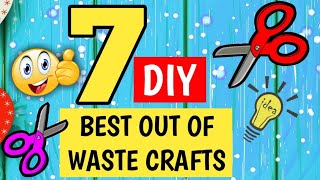 7 Amazing waste material craft idea  best out of waste  Diy art and craft  cool craft idea  DIY [upl. by Valleau109]