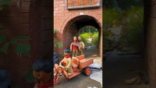 बीबी को गुंडे kidnap ने कर लिया  mini clay toy  clay working art skill Clay crafts  shorts [upl. by Kacy124]