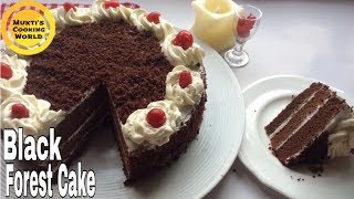 চুলায় তৈরি ব্ল্যাক ফরেস্ট কেক ॥ Black Forest Cake Recipe Without Oven ॥How To Make Black Forest Cake [upl. by Tecil]