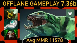 ⭐ Tidehunter 3628  68 Offlane Gameplay  Dota 2 Top MMR [upl. by Ecinnaj]