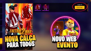 VOCÊ NÃO VIU PEGUE CALÇA GRÁTIS NOVO CODIGUIN INFINITO E CALENDÁRIO SEMANAL  NOVIDADES FREE FIRE [upl. by Anwahsit482]