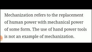 Automation and Mechanization [upl. by Amoritta]