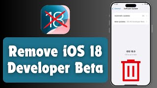 How to Remove iOS 18 Beta  How to Downgrade iOS 18 to iOS 17  Without Computer [upl. by Robers107]