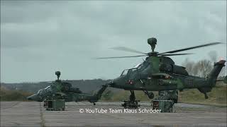 Kampfhubschrauber Tiger Stendal Borstel Wettiner Schwert 2024 [upl. by Annyrb]