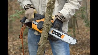 Review WORX WG3031 16Inch 145 Amp Electric Chainsaw with AutoTension [upl. by Lull]